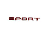 NIBOTT 3D ABS Letters SPORT Supercharged HSE Si4 SDV6 SDV8 Emblem Car Trunk Badge Stickers Fit For Range Rover Autobiography Discovery(Silver Red)