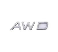 NIBOTT 3D Metal T5 T6 AWD Logo Rear Trunk Tailgate Badge Emblem Sticker Fit For Volvo XC60 XC90 S60 S80 S60L V40 V60(AWD Silver)