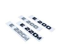 NIBOTT Black Silve Letters E200 E260 E300 E400 E220d E350e E300de 4Matic ABS Emblem Fit For Mercedes Fit For Benz W213 Car Trunk Logo Sticker(Glossy black,E400d)