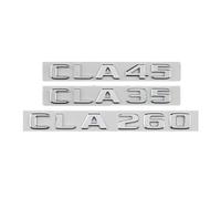 NIBOTT Car Rear Trunk Badge Sticker Logo CLA35 CLA45 CLA180d CLA200 CLA220d CLA260 Turbo 4MATIC Emblem Fit For Mercedes AMG C117 W117 C118(Chrome Silver,CLA 200d)