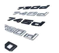 NIBOTT Font Numbers Letters 730d 735d 740d 745d 750d 760d Top ABS Emblem Fit For BMW 7 Series Car Trunk Nameplate Logo Sticker (Color : Matte black, Size : 740d)
