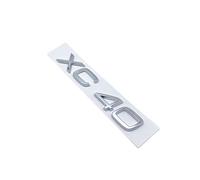 NIBOTT Glossy Black Silver Emblem Nameplate Sticker Fit For Volvo XC40 B3 B4 T3 T4 T5 For Volvo Trunk Lid Badge Models Decal Car Sticker(Silver XC40)