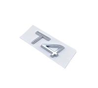 NIBOTT Glossy Black Silver Emblem Nameplate Sticker Fit For Volvo XC40 B3 B4 T3 T4 T5 For Volvo Trunk Lid Badge Models Decal Car Sticker(Silver T4)