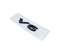 NIBOTT Letter Emblem Chrome Glossy Black ABS 3.0 5.0 V6 V8 20T 25T 30T 35T Fit For Jaguar XJ F-TYPE F-PACE E-PACE Badge Trunk Logo (Color : Glossy black V6 2pcs)
