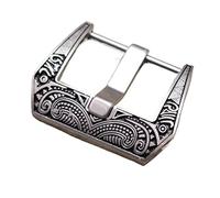 NIBOTT Retro Stainless Steel Watch Buckle 20mm 22mm 24mm Black Metal Brushed Watch Band Strap Clasp Fit For Panerai Accessories(22mm)