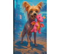 Nibs Collection: Graph Notebook (5x8): A cute, futuristic writing journal featuring Nibs the dragon-loving dog - 120 pages, soft cover, glossy finish