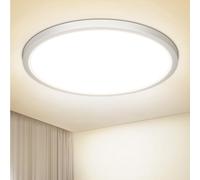 NIBSHOOM 4000K Round LED Ceiling Light, 18W/1800LM/IP44 Waterproof Ultra Thin Wireless Ceiling Light for Bathroom, Bedroom, Living Room, Hallway, Kitchen, Office - Modern Simple 220*17mm