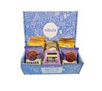 Nibula Treats Borders Biscuit Break Hamper - Tea & Coffee Gift Box with Cappuccino, Latte, Mocha & 10 Twin Packs of Borders Biscuits - Relaxing Thank You Gift for Colleagues, Friends & Biscuit Lovers