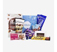 Nibula Treats Hot Chocolate Indulgence Hamper - Luxury Cosy Night In Gift Box with Fudge, Popcorn, Flake Bar, Sweet Treats & 5 Hot Drink Sachets - Perfect Comfort Gift for Relaxation & Gifting