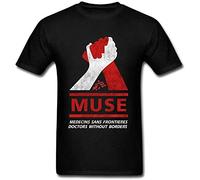 nicai JuDian Medecins Sans Frontieres Doctors Without Borders Logo T Shirt for Men Black XXL