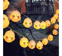 NICAI Kitchen Halloween Ghost String Lights, Battery Operated 10 LED Decorative Lights for Halloween Indoor & Outdoor, Festive Ghost-Shaped Lanterns with Spooky Glow