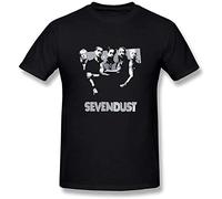 nicai Men's Sevendust Band T Shirt Black M