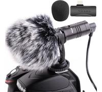 Nicama SGM8S 3.5mm Camera Shotgun Microphone with Windscreen Muff for Canon EOS, Nikon DSLR Cameras Sony Camcorders （NOT for Canon T5, T6 and T7）