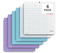 NICAPA Cameo 5 Cutting Mats 30 cm x 30 cm for Silhouette Cameo 4/3/2/1, [Pack of 6] Variety Grip Replacement Mats Accessories, Adhesive, Non-Slip, Flexible and Gridded for Cards, Paper, Vinyl Cutting