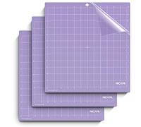 Nicapa Cutting Mat for Silhouette Cameo 3/2/1 Strong-Grip,12x12 inch 3pack) Adhesive&Sticky Non-Slip Flexible Square Gridded Purple Cut Mats Replacement Accessories Set matts Vinyl Craft Sewing
