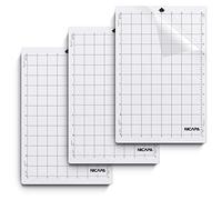 NICAPA Cutting Mat for Silhouette Portrait 2 [Standard Handle, 3 x 8 x 12 Inches, Pack of 3], Non-Slip Flexible Grid, Paper & Fabric, Ideal for Various Crafting Materials