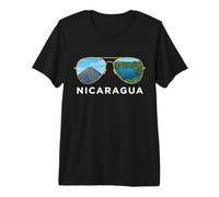 Nicaragua Adventure Volcano and Crater Lake Sunglasses Premium T-Shirt