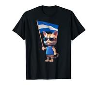 Nicaragua Cat Flag Guardabarranco Nicaraguan Central America T-Shirt