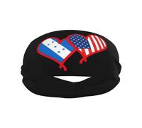 Nicaragua Flag and El Salvador Flag Sports Headband Stylish Yoga Exercise Hairbands Breathable