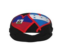 Nicaragua Flag and El Salvador Flag Sports Headband Stylish Yoga Exercise Hairbands Breathable