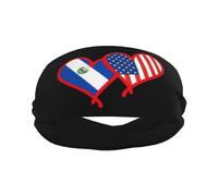 Nicaragua Flag and El Salvador Flag Sports Headband Stylish Yoga Exercise Hairbands Breathable