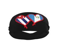 Nicaragua Flag and El Salvador Flag Sports Headband Stylish Yoga Exercise Hairbands Breathable