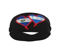 Nicaragua Flag and El Salvador Flag Sports Headband Stylish Yoga Exercise Hairbands Breathable
