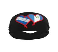 Nicaragua Flag and El Salvador Flag Sports Headband Stylish Yoga Exercise Hairbands Breathable
