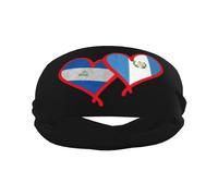 Nicaragua Flag and El Salvador Flag Sports Headband Stylish Yoga Exercise Hairbands Breathable