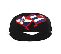 Nicaragua Flag and El Salvador Flag Sports Headband Stylish Yoga Exercise Hairbands Breathable