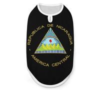Nicaragua Flag Coat of Arms Dog Shirt Sleeveless Pet Clothes Summer T-Shirts Tank Top for Small Puppy Cat