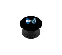 Nicaragua Flag Floral Butterfly Country Pride PopSockets Adhesive PopGrip
