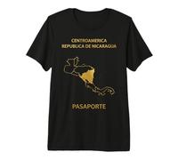 Nicaragua Golden Map Passport Premium T-Shirt