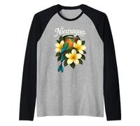 Nicaragua Guardabarranco Sacuanjoche Torogoz 505 Nicoya Flor Raglan Baseball Tee