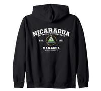 Nicaragua Managua Heritage Est 1821 Collegiate Souvenir Zip Hoodie