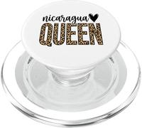 Nicaragua Queen Latina Pride Leopard Print PopSockets PopGrip for MagSafe