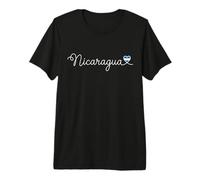 Nicaragua Typography Flag Heart Premium T-Shirt