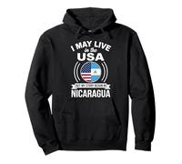 Nicaragua USA Heritage I May Live In The USA Pullover Hoodie