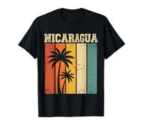 Nicaragua Vintage Retro Sunset Palm Trees T-Shirt