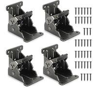 NICAVKIT Pack of 4 Table Legs, Folding Hinge 0-90 Degrees, Self-Locking Folding Brackets, Foldable Leg Hinges, Support Bracket, Folding Console with Screws for Table, Bed, Cabinet Hinge