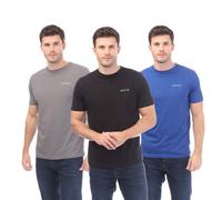NICCE Mens Duka 3 Pack T-Shirt in Navy Grey - Size Large