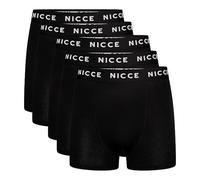 Nicce Men's Galan Boxers, Black, Elasticated Logo Waistband, 5 Pack, Premium Cotton Blend, Classic Fit, Comfortable Men's Underwear, X-Large