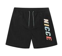 Nicce Men's Graphic Logo Stretch Waist Black Myriad Swim Shorts | Size: XL Nicce Black XL