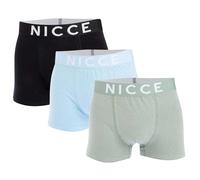 Nicce Men's Jayden 3 Pack Boxer Shorts in Blue