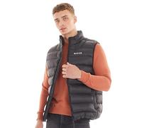 Nicce Men's Lightweight Zip Through Padded Black Puffer Gilet - Sleeveless Body Warmer, Waterproof Golf Vest, Warm Outerwear Jacket Black L
