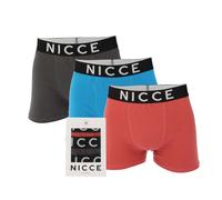 NICCE Mens Octavi 3 Pack Boxer Shorts in Multi colour - Multicolour Cotton - Size Large