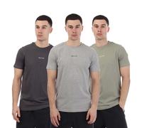 NICCE Mens Petras 3 Pack T-Shirts in Multi colour - Multicolour Cotton - Size Small