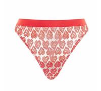 Nicce Women's Contrasting Waistband White/Red AOP Heart Thong Underwear | Size: Small Nicce Multicolor S