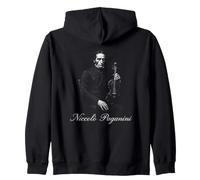 Niccolò Paganini Romantic Era Violin Virtuoso Portrait Zip Hoodie