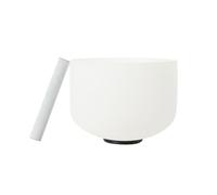 NICCOO 10inch Crystal Singing Bowl Sound Healing E Note Heart Chakra Quartz Gift for Meditation Prayer Yoga Relaxation with O-Ring and Suede Mallet White